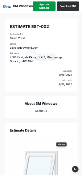 DiemLink Mobile Estimate